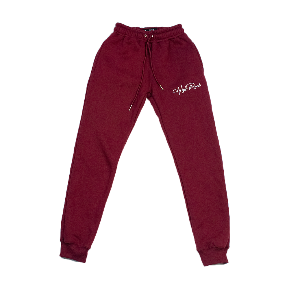 Signature Joggers (Maroon/ White)