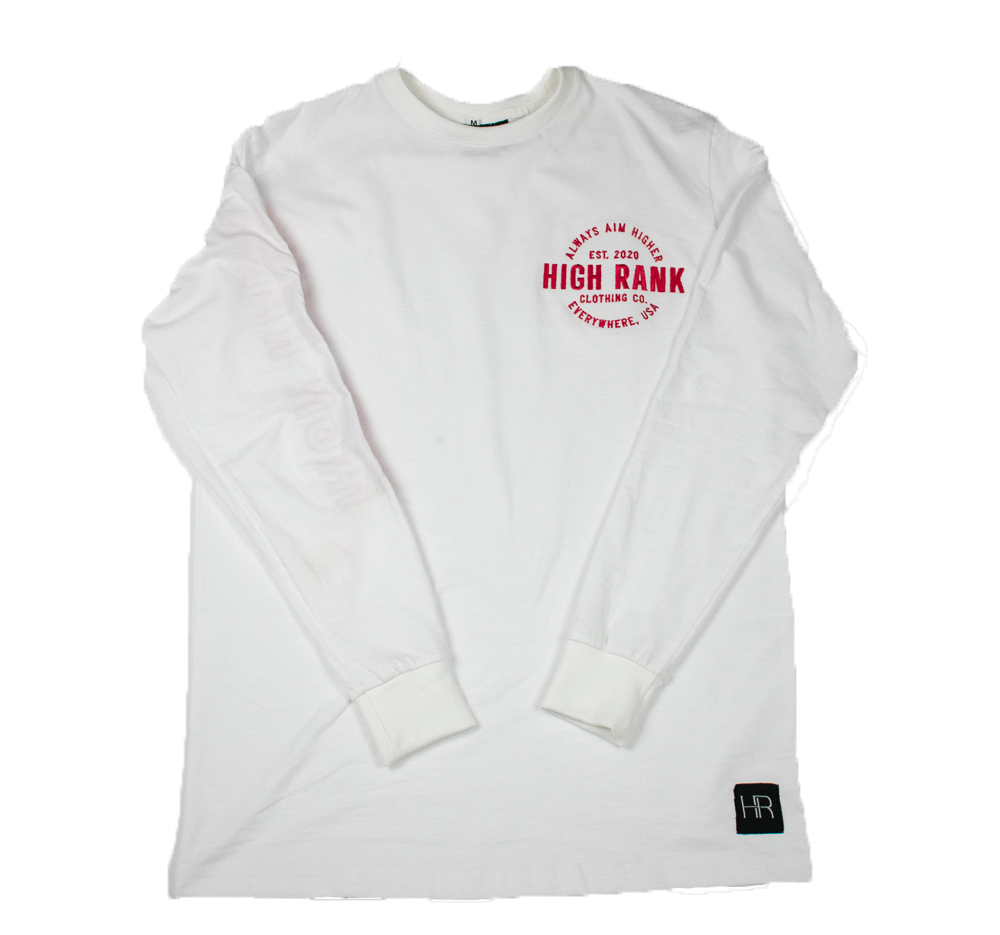 Superior Long Sleeve T-Shirt White/ Red